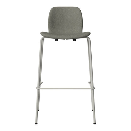 Chaise de bar Seed - Rembourrée - Piètement en acier, laquée gris