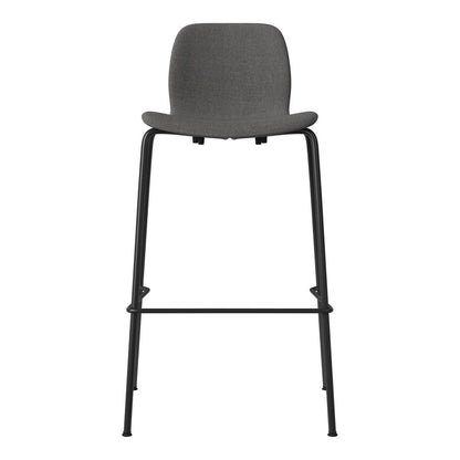 Chaise de bar Seed - Rembourrée - Piètement en acier, laquée noire