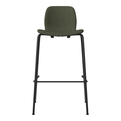 Chaise de bar Seed - Rembourrée - Piètement en acier, laquée noire