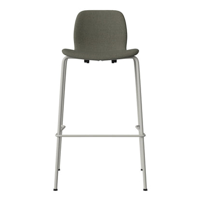 Chaise de bar Seed - Rembourrée - Piètement en acier, laquée gris