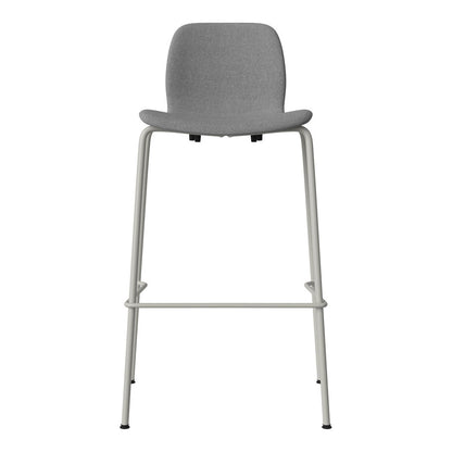 Chaise de bar Seed - Rembourrée - Piètement en acier, laquée gris
