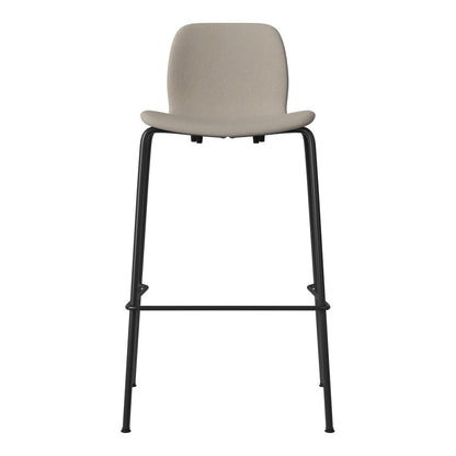 Chaise de bar Seed - Rembourrée - Piètement en acier, laquée noire