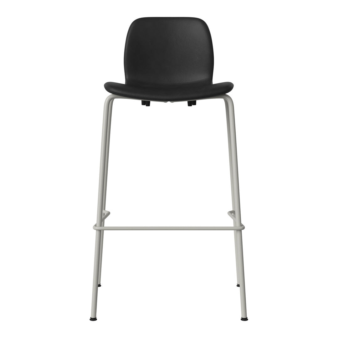 Chaise de bar Seed - Rembourrée - Piètement en acier, laquée gris