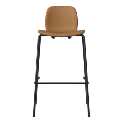 Chaise de bar Seed - Rembourrée - Piètement en acier, laquée noire