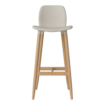 Chaise de bar Seed - Rembourrée - Piètement en chêne huilé