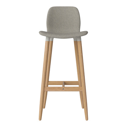 Chaise de bar Seed - Rembourrée - Piètement en chêne huilé