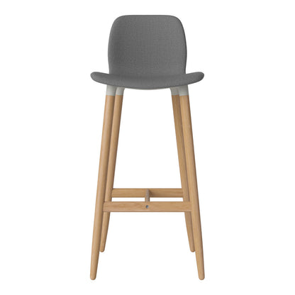 Chaise de bar Seed - Rembourrée - Piètement en chêne huilé