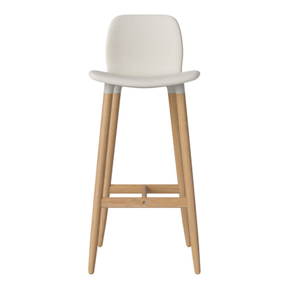 Chaise de bar Seed - Rembourrée - Piètement en chêne huilé