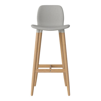 Chaise de bar Seed - Rembourrée - Piètement en chêne huilé