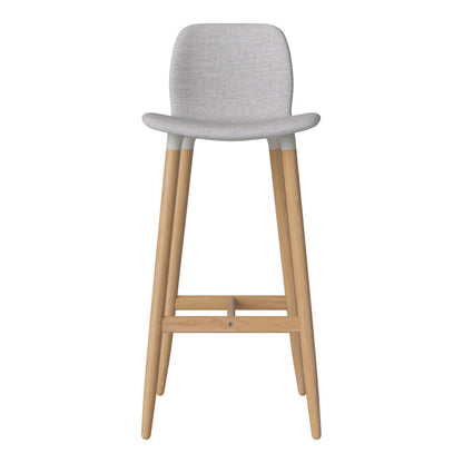 Chaise de bar Seed - Rembourrée - Piètement en chêne huilé