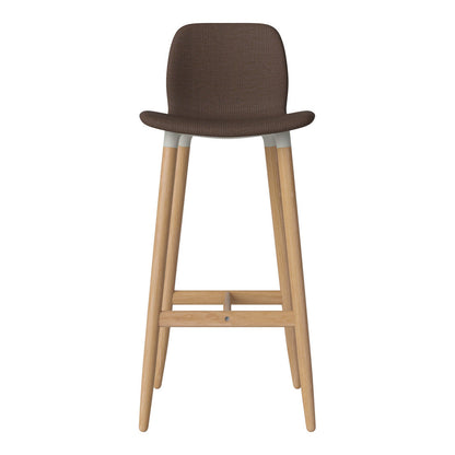 Chaise de bar Seed - Rembourrée - Piètement en chêne huilé