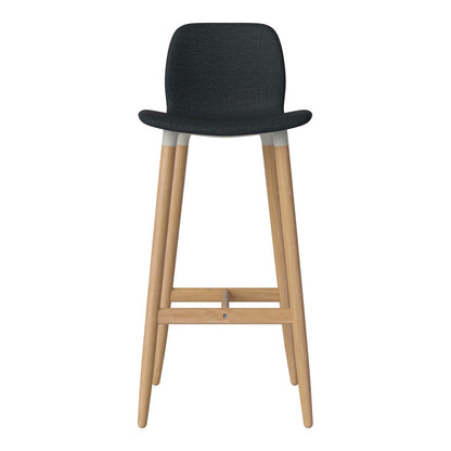 Chaise de bar Seed - Rembourrée - Piètement en chêne huilé