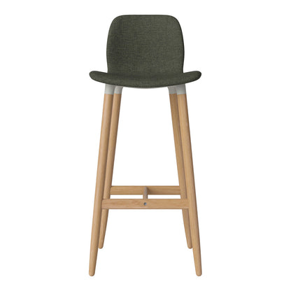 Chaise de bar Seed - Rembourrée - Piètement en chêne huilé