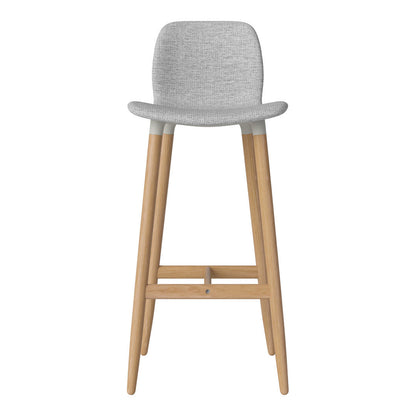 Chaise de bar Seed - Rembourrée - Piètement en chêne huilé