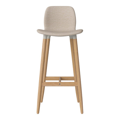 Chaise de bar Seed - Rembourrée - Piètement en chêne huilé