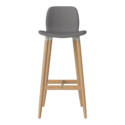 Chaise de bar Seed - Rembourrée - Piètement en chêne huilé