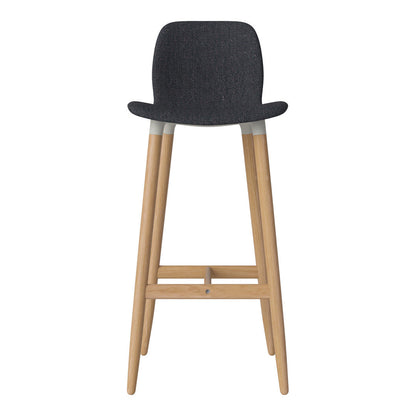 Chaise de bar Seed - Rembourrée - Piètement en chêne huilé