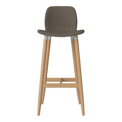 Chaise de bar Seed - Rembourrée - Piètement en chêne huilé