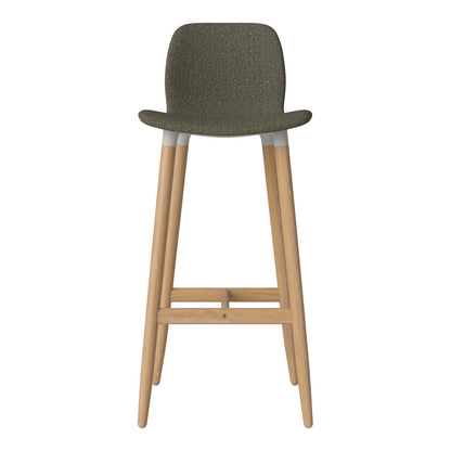 Chaise de bar Seed - Rembourrée - Piètement en chêne huilé