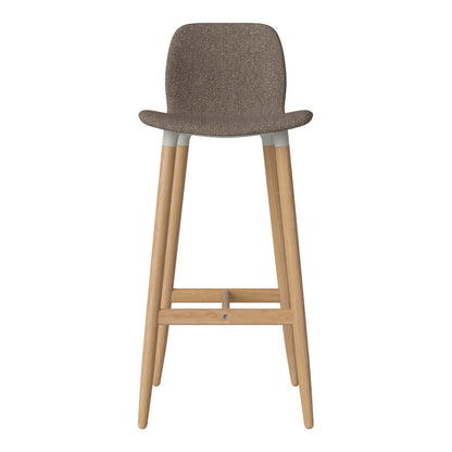 Chaise de bar Seed - Rembourrée - Piètement en chêne huilé