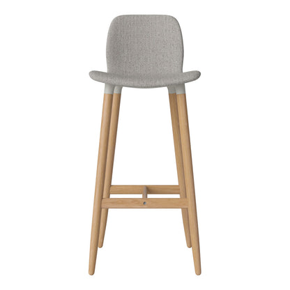 Chaise de bar Seed - Rembourrée - Piètement en chêne huilé