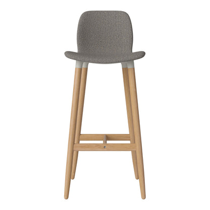 Chaise de bar Seed - Rembourrée - Piètement en chêne huilé