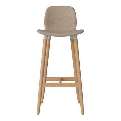 Chaise de bar Seed - Rembourrée - Piètement en chêne huilé