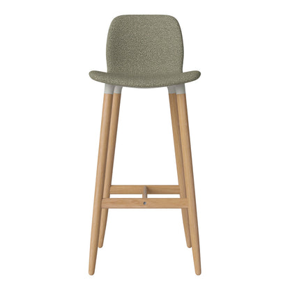 Chaise de bar Seed - Rembourrée - Piètement en chêne huilé
