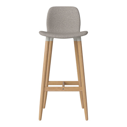 Chaise de bar Seed - Rembourrée - Piètement en chêne huilé