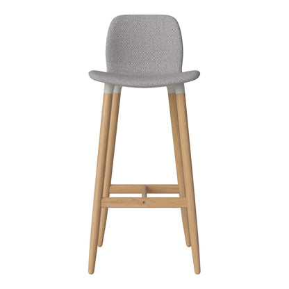 Chaise de bar Seed - Rembourrée - Piètement en chêne huilé
