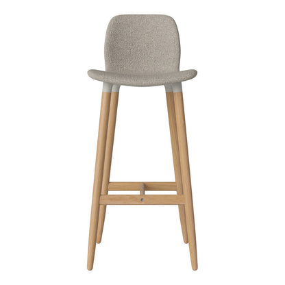 Chaise de bar Seed - Rembourrée - Piètement en chêne huilé