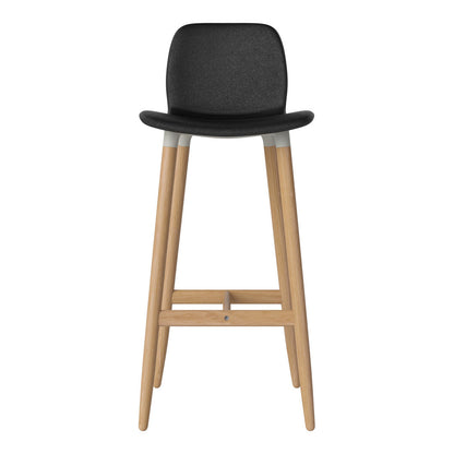 Chaise de bar Seed - Rembourrée - Piètement en chêne huilé
