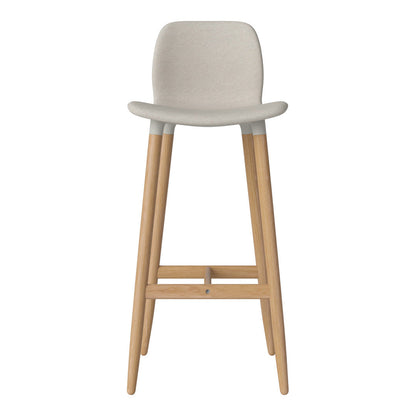 Chaise de bar Seed - Rembourrée - Piètement en chêne huilé