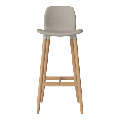 Chaise de bar Seed - Rembourrée - Piètement en chêne huilé