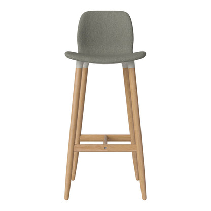 Chaise de bar Seed - Rembourrée - Piètement en chêne huilé