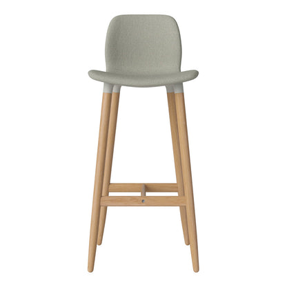 Chaise de bar Seed - Rembourrée - Piètement en chêne huilé