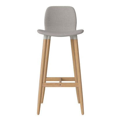 Chaise de bar Seed - Rembourrée - Piètement en chêne huilé