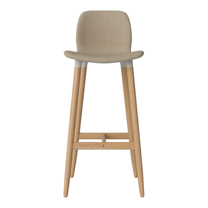 Chaise de bar Seed - Rembourrée - Piètement en chêne huilé