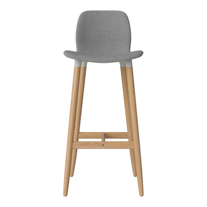 Chaise de bar Seed - Rembourrée - Piètement en chêne huilé