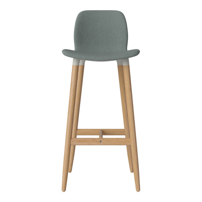 Chaise de bar Seed - Rembourrée - Piètement en chêne huilé