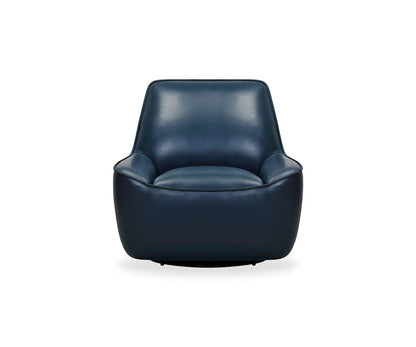 Chaise pivotante en cuir Rost