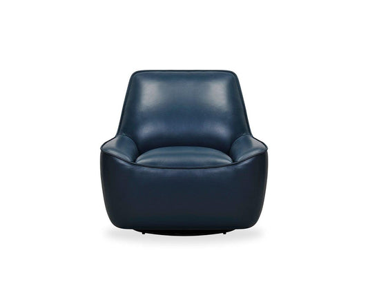 Chaise pivotante en cuir Rost