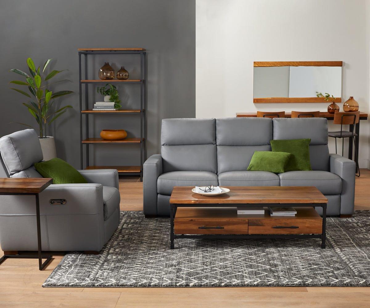 Fauteuil inclinable électrique en cuir Luka