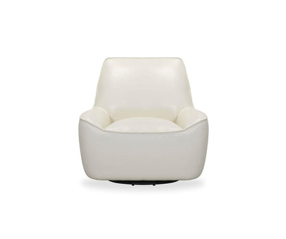 Chaise pivotante en cuir Rost