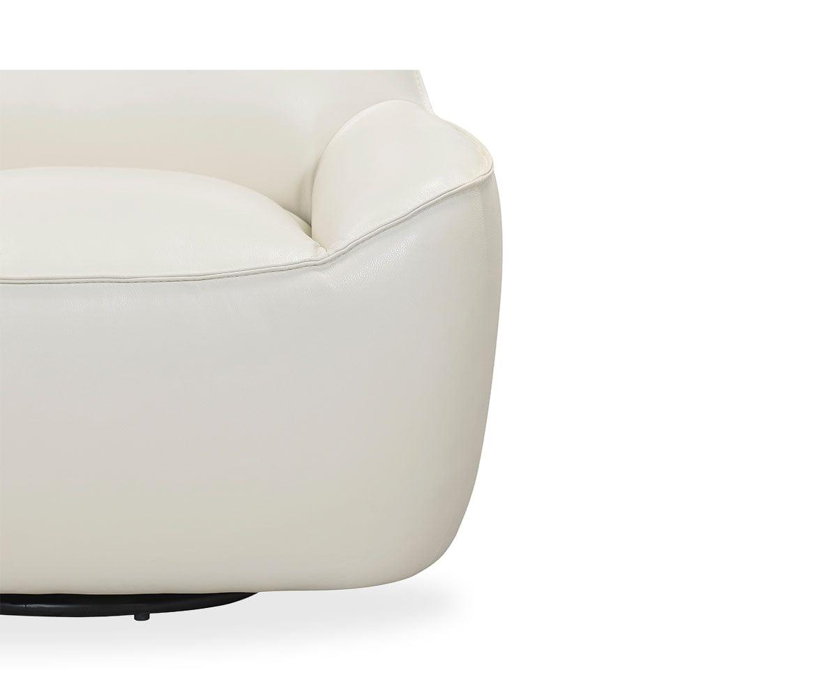 Chaise pivotante en cuir Rost