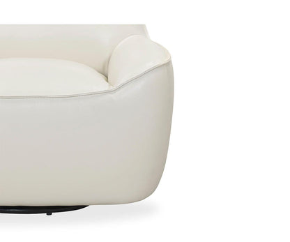 Chaise pivotante en cuir Rost