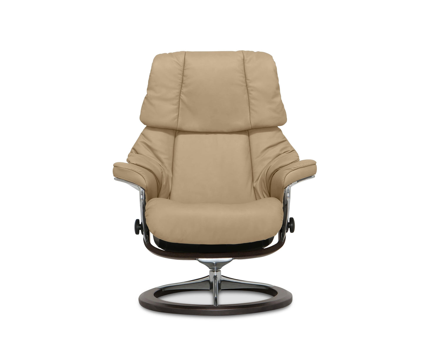 Fauteuil inclinable et ottoman Stressless® Reno avec base Signature - Sable