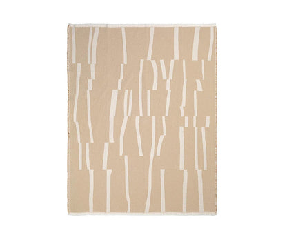 Jeté beige en herbe de Lyme