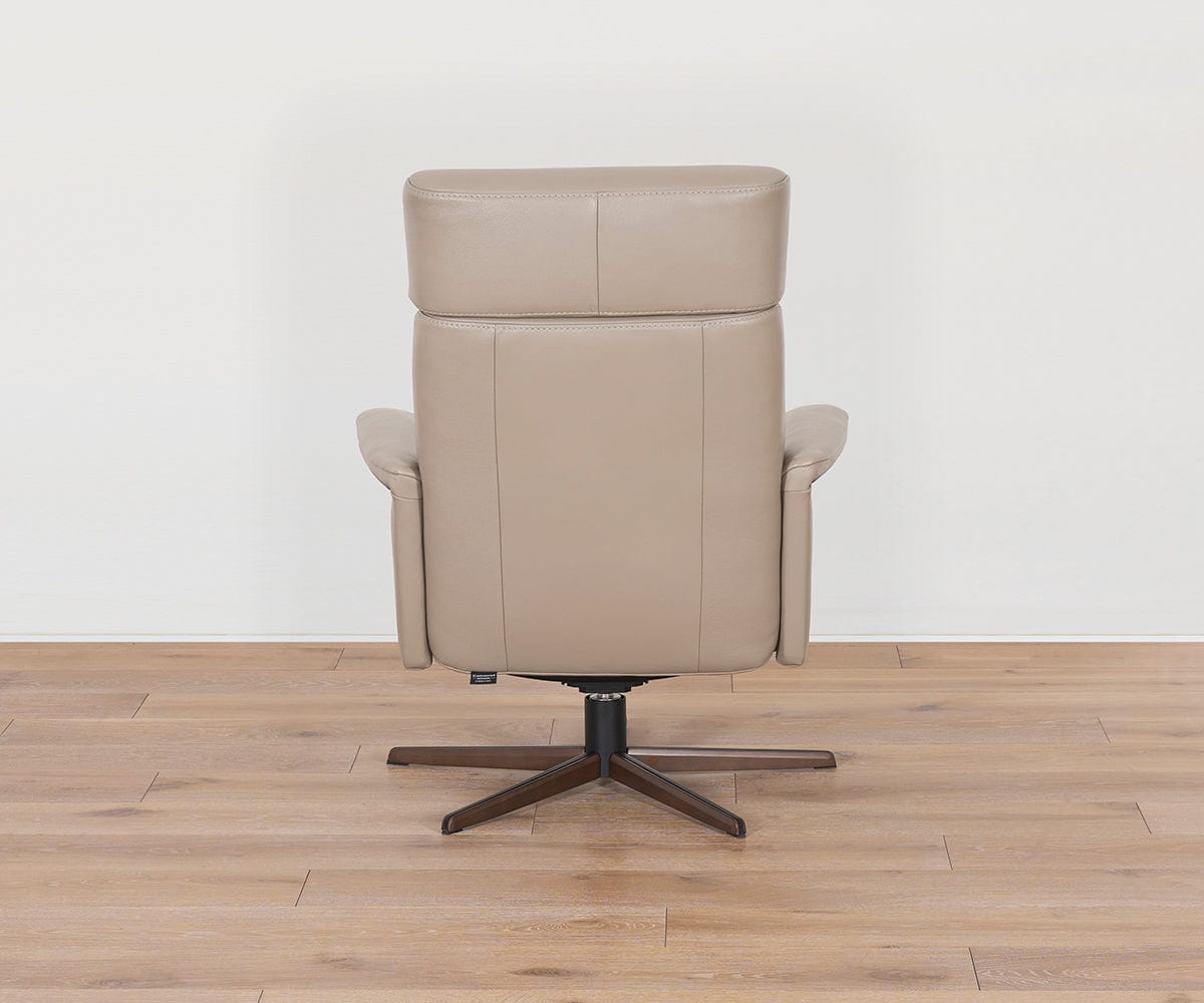 Fauteuil inclinable et ottoman en cuir Steffen