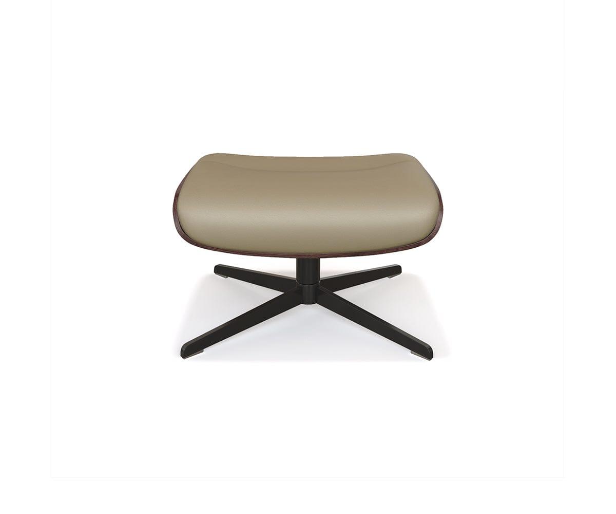 Fauteuil inclinable et ottoman en cuir Alvar